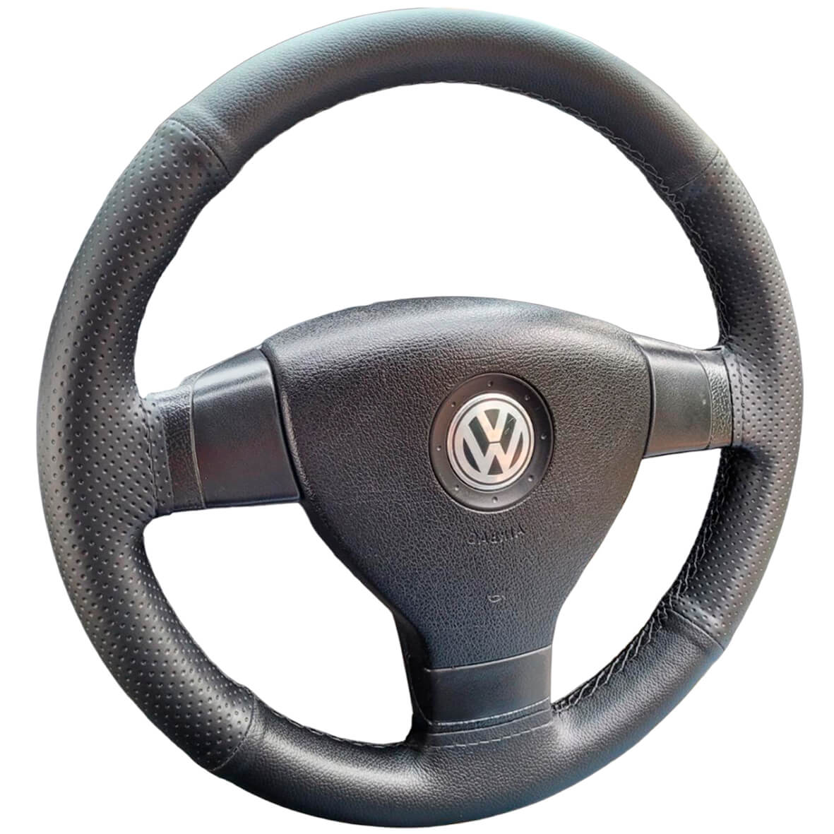 Funda personalizada para volante Volkswagen, instalación sin quitar el volante.